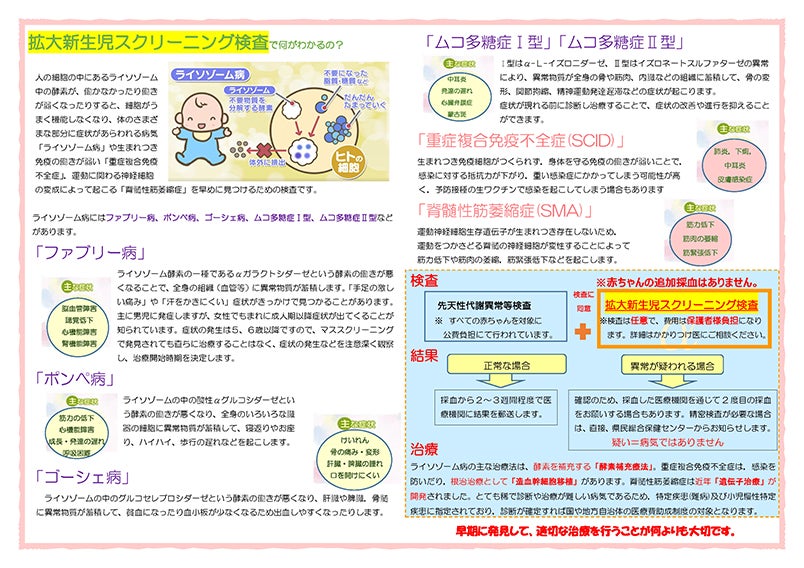 図2：保護者向け拡大NBS検査リーフレット