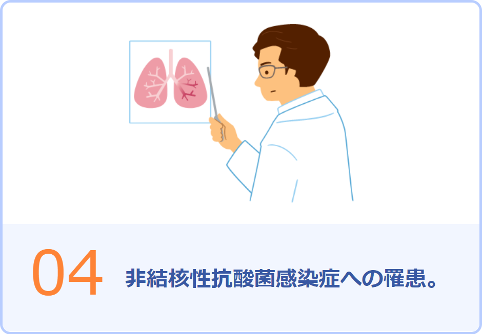 04 非結核性抗酸菌感染症への罹患。