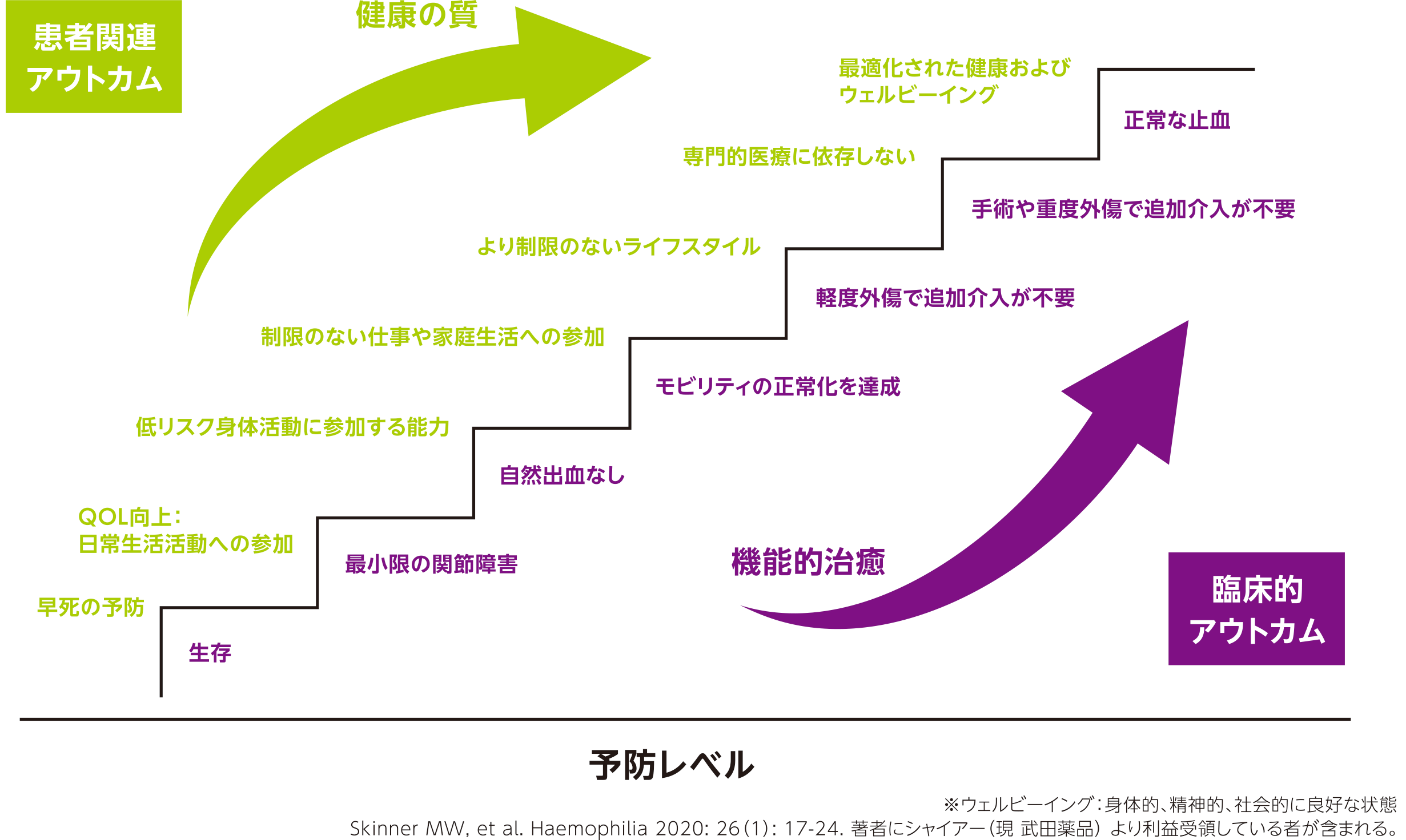 イメージ：止血の正常化に向けたマイルストーン