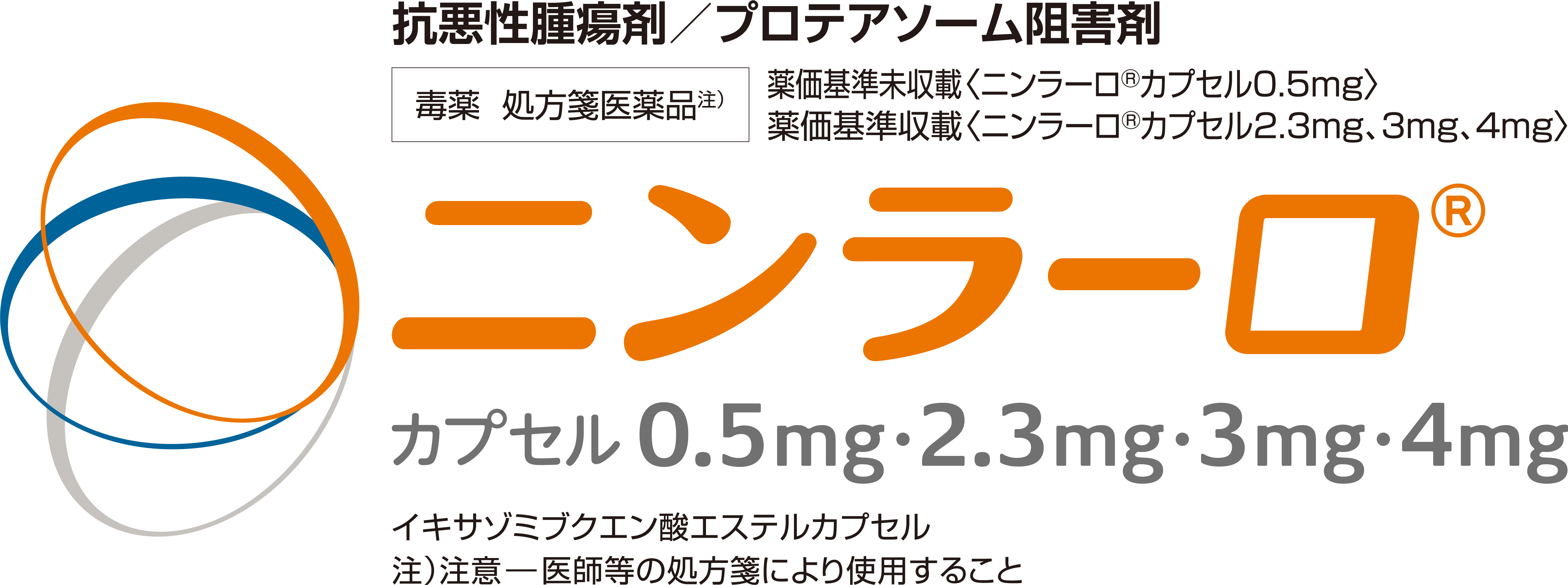 ニンラーロカプセル0.5mg・2.3mg・3mg・4mg