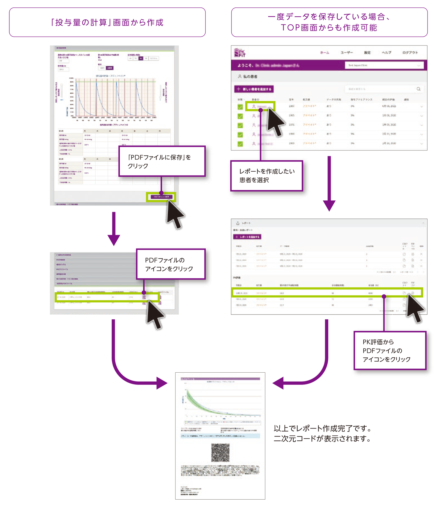 レポート作成方法